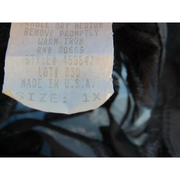 Vtg Over Blouse 1X Shear Long Sleeve Dressy One Button Cover Up 1980s Cocktail - Picture 10 of 10